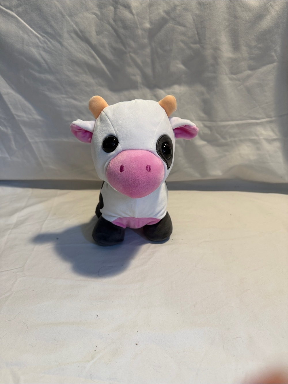 Adopt Me Plush Cow Stuffed Animal - White, Pink & Black